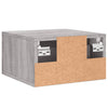 Graue wandmontierte Nachttische Liliya 35x35x20cm (2 Stk. Sonoma)