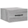 Grauer wandmontierter Nachttisch Colleta 35x35x20cm