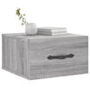 Grauer wandmontierter Nachttisch Colleta 35x35x20cm