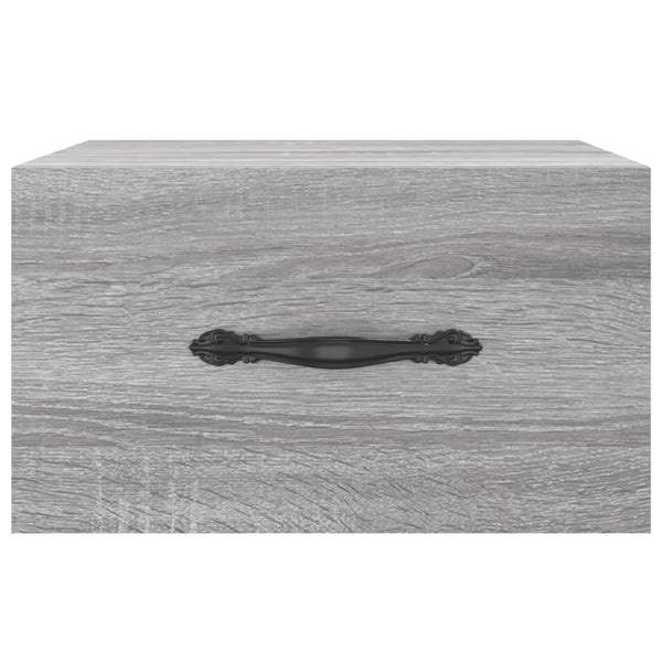 Grauer wandmontierter Nachttisch Colleta 35x35x20cm
