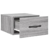 Grauer wandmontierter Nachttisch Colleta 35x35x20cm