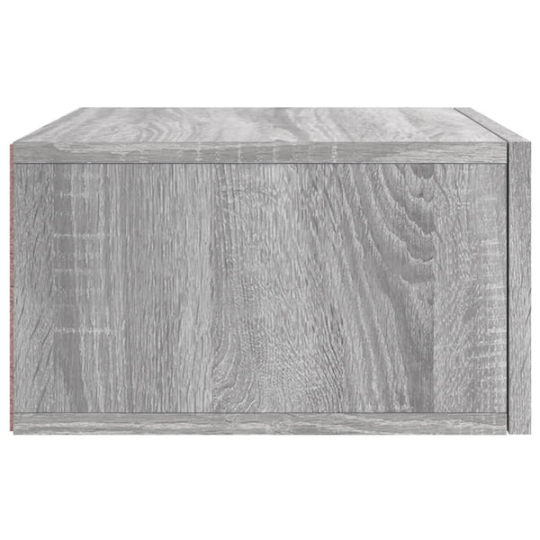 Grauer wandmontierter Nachttisch Colleta 35x35x20cm
