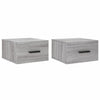 Hängende Nachttische Crinarela 35x35x20cm grau (2er-Set Sonoma)