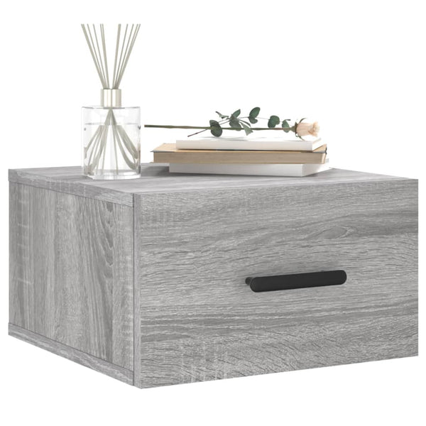 Hängende Nachttische Crinarela 35x35x20cm grau (2er-Set Sonoma)