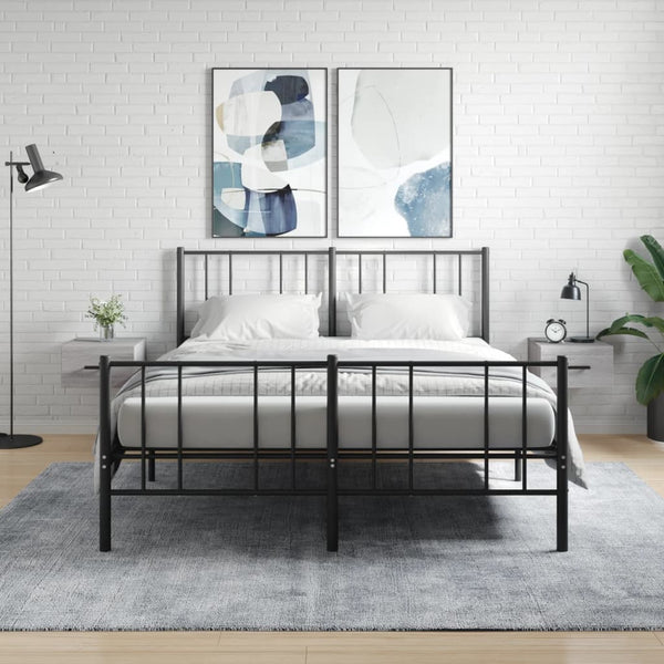 Hängende Nachttische Crinarela 35x35x20cm grau (2er-Set Sonoma)