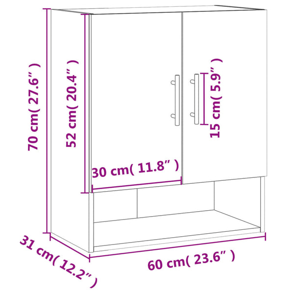Weißer Wandschrank Ostrov 60x31x70cm (Holz)