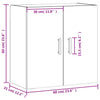 Grauer TV-Wandschrank Farmarz 60x31x60cm (Holz)