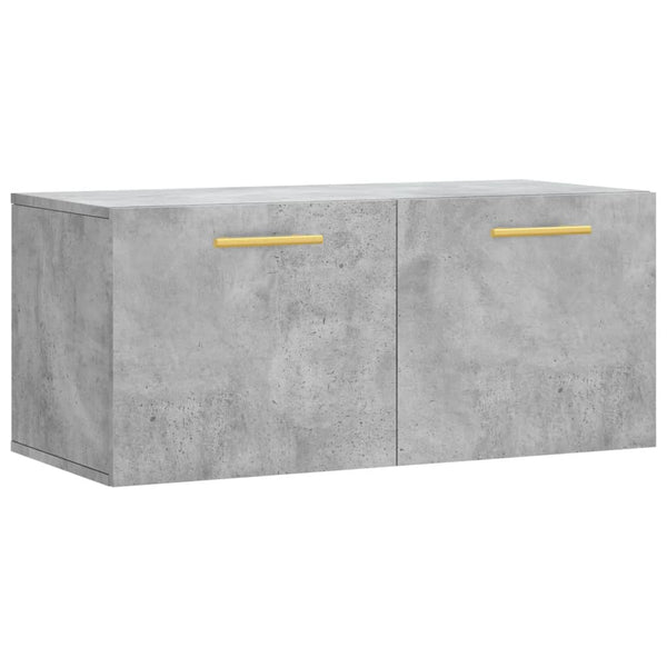 Betongrauer Wandschrank Cezareea 80x36,5x35cm (Holz)