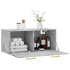 Betongrauer Wandschrank Cezareea 80x36,5x35cm (Holz)