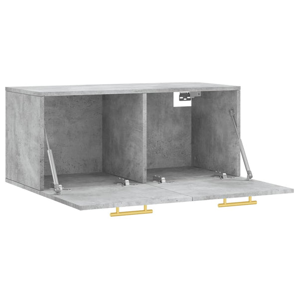 Betongrauer Wandschrank Cezareea 80x36,5x35cm (Holz)