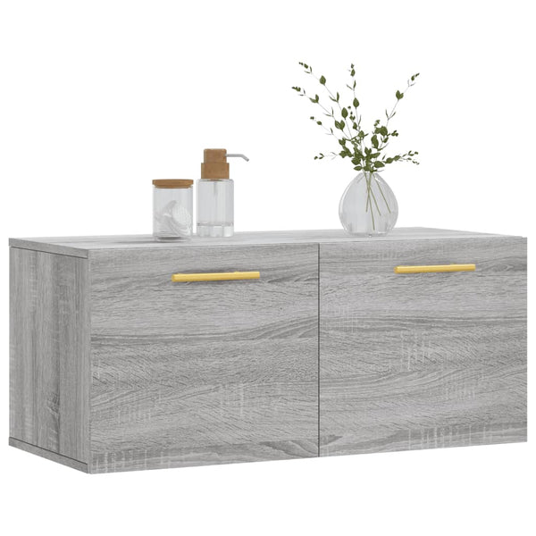 Harmaa seinäkaappi Cezareea 80x36,5x35cm (puinen)