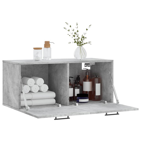 Betoninharmaa seinäkaappi Zeina 80x36,5x35cm (puinen)