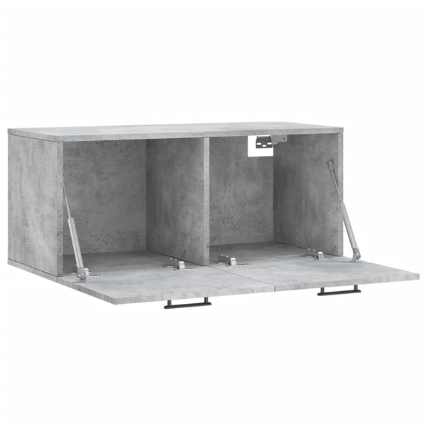 Betoninharmaa seinäkaappi Zeina 80x36,5x35cm (puinen)