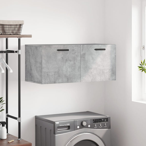 Betoninharmaa seinäkaappi Zeina 80x36,5x35cm (puinen)