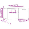 Wandschrank Zwi 80x36,5x35cm in Betongrau (Holz)