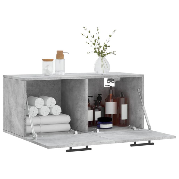 Wandschrank Zwi 80x36,5x35cm in Betongrau (Holz)