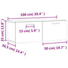 Räuchereiche Wandregal Cezareea 100x36,5x35cm (Holz)