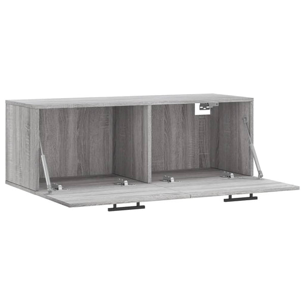 Harmaa seinäkaappi Zwi 100x36,5x35cm (puinen)