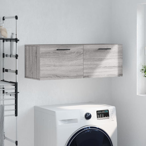 Harmaa seinäkaappi Zwi 100x36,5x35cm (puinen)