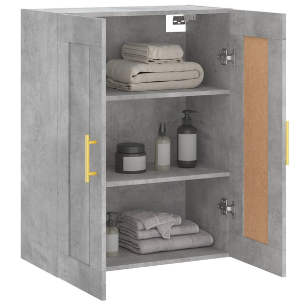 Grauer wandmontierter Schrank Amria 69,5x34x90cm (Holz)