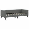 90x190 cm Samt-Schlafsofa dunkelgrau