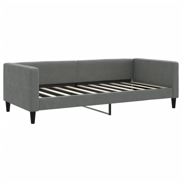 90x190 cm Samt-Schlafsofa dunkelgrau