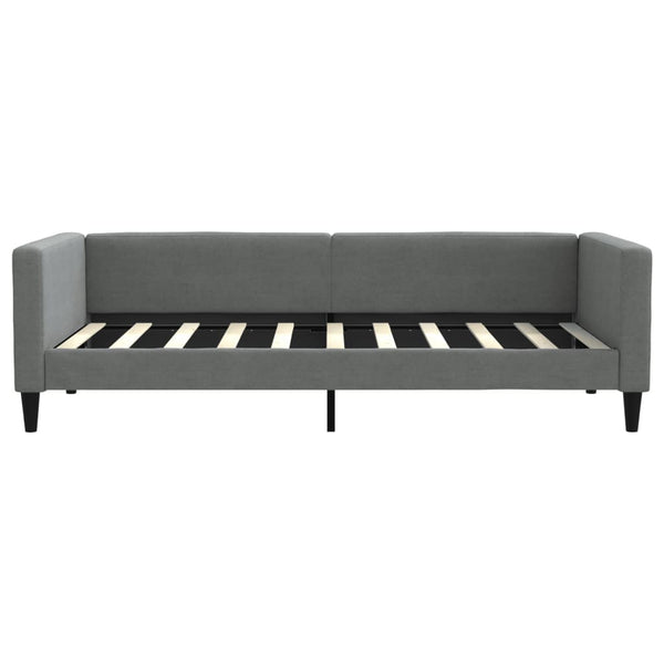 90x190 cm Samt-Schlafsofa dunkelgrau