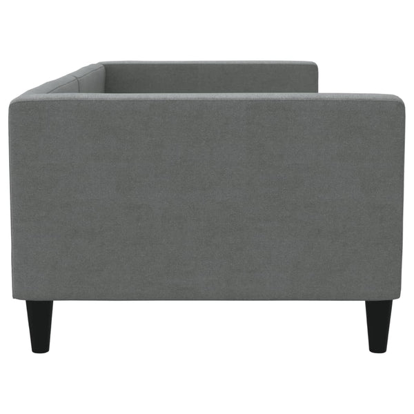 90x190 cm Samt-Schlafsofa dunkelgrau