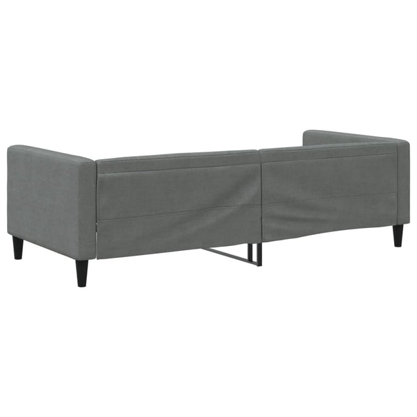90x190 cm Samt-Schlafsofa dunkelgrau