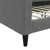 90x190 cm Samt-Schlafsofa dunkelgrau