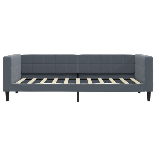 Dunkelgraues Schlafsofa 90x190 cm Samt