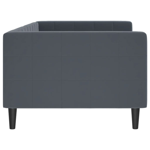 Dunkelgraues Schlafsofa 90x190 cm Samt