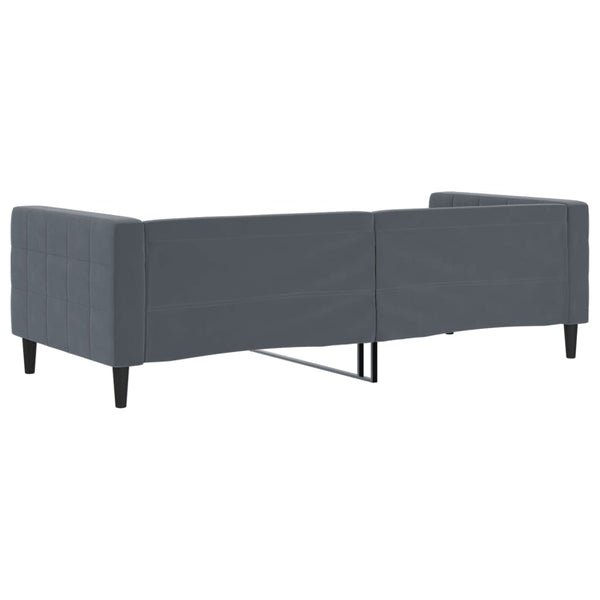 Dunkelgraues Schlafsofa 90x190 cm Samt