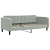 Samt Schlafsofa hellgrau 90x190 cm