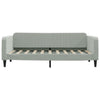 Samt Schlafsofa hellgrau 90x190 cm