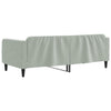 Samt Schlafsofa hellgrau 90x190 cm