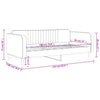 Samt Schlafsofa hellgrau 90x190 cm