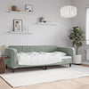 Samt Schlafsofa hellgrau 90x190 cm