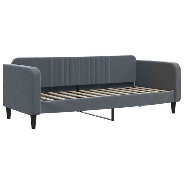 Schlafsofa 90x190 cm dunkelgrauer Samt