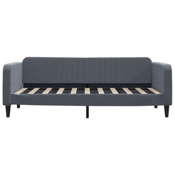 Schlafsofa 90x190 cm dunkelgrauer Samt
