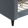 Schlafsofa 90x190 cm dunkelgrauer Samt