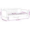 Schlafsofa 90x190 cm dunkelgrauer Samt