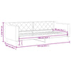 90x190 cm dunkelgraues Schlafsofa Samt