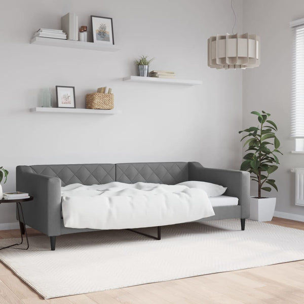 90x190 cm dunkelgraues Schlafsofa Samt