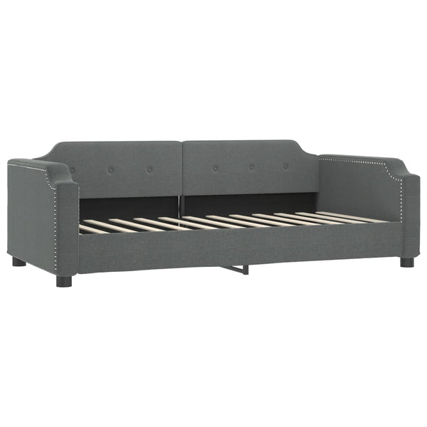 Schlafsofa Samt dunkelgrau 90x190 cm