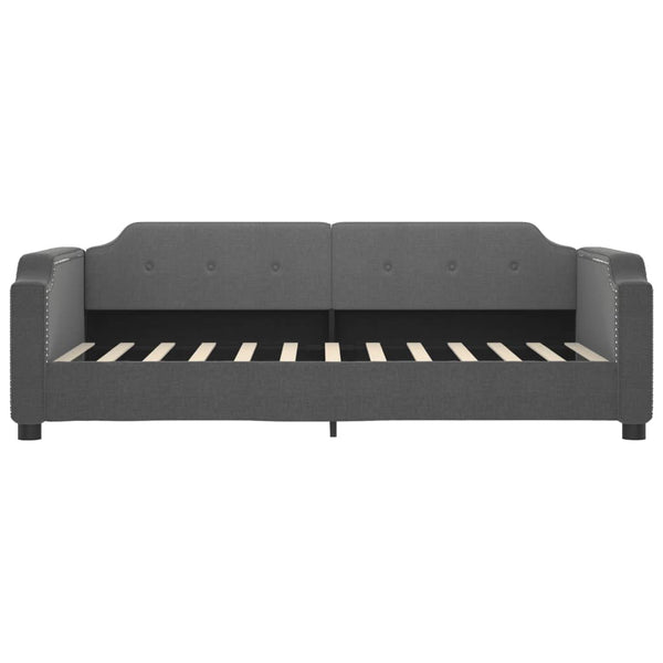 Schlafsofa Samt dunkelgrau 90x190 cm