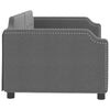 Schlafsofa Samt dunkelgrau 90x190 cm