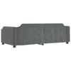 Schlafsofa Samt dunkelgrau 90x190 cm