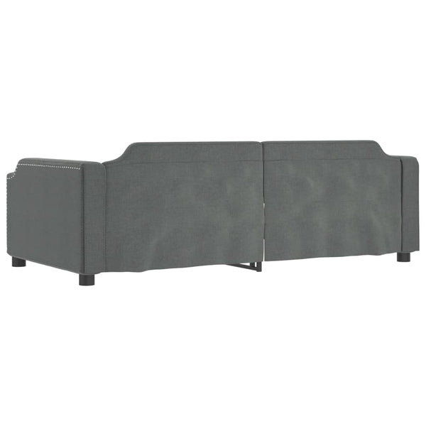 Schlafsofa Samt dunkelgrau 90x190 cm