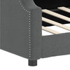 Schlafsofa Samt dunkelgrau 90x190 cm
